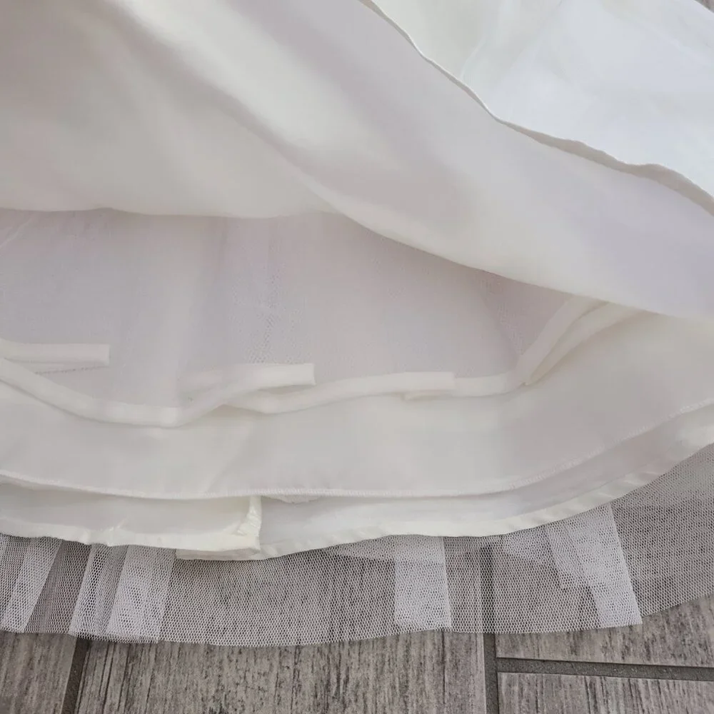 Jona Michelle Girls Ivory Tulle Party Dress with Pink Bow Size 5 – NWT - Picture 7 of 11